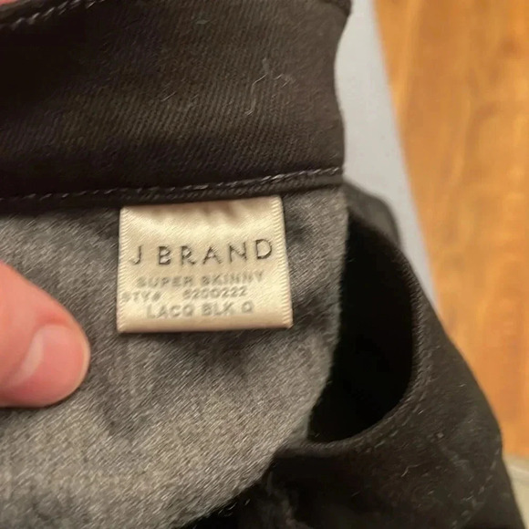 J Brand super skinny lacquer black size 28 - Picture 6 of 6